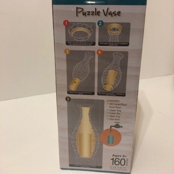 Puzzle vase skull flowers decor - Picture 2 of 3